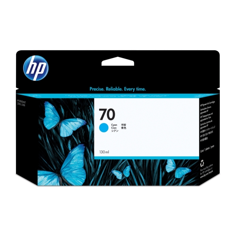 HP #70 130ml Cyan Ink  C9452A